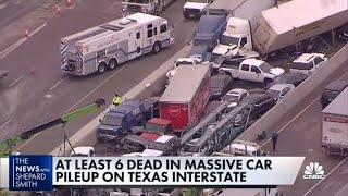 At least 6 dead in massive I35 wreck in Fort Worth Texas [upl. by Donohue647]