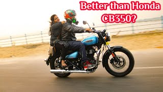 Royal Enfield Meteor 350 Test Ride Review with Female Pillion Rider in City [upl. by Zulaledairam201]