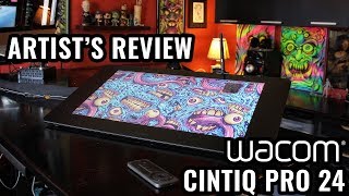 Wacom Cintiq Pro 24quot Review [upl. by Eillil289]