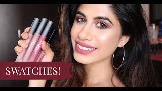 Huda Beauty Liquid Lipsticks  Swatches  Malvika Sitlani [upl. by Niram]