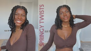 Fluffy Short Twists using 1 PACK OF XPRESSIONS  Quarantine  Hair [upl. by Notyep]