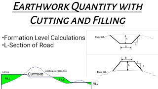 Earthwork Calculations For Road Works  How to Calculate Earthwork Cutting and Filling Quantity [upl. by Dumond]