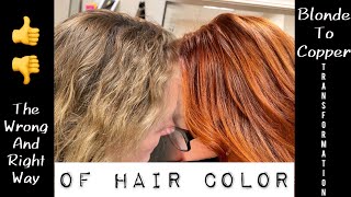 DIY HAIR COLOR MISTAKES BLONDE TO COPPER HAIR TUTORIAL [upl. by Saundra]