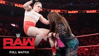 FULL MATCH  Ronda Rousey amp Natalya vs Nia Jax amp Tamina Raw Dec 31 2018 [upl. by Gastineau]