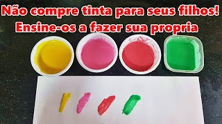 TINTA CASEIRA PARA CRIANÇAS COM 2 INGREDIENTES [upl. by Nawyt831]