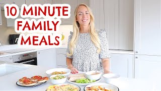 10 MINUTE FAMILY MEALS THAT YOULL LOVE 😋 5 FAST DINNER IDEAS  Emily Norris [upl. by Bravar]