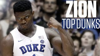 Zion Williamsons top 10 dunks  College Basketball Highlights [upl. by Jackie361]