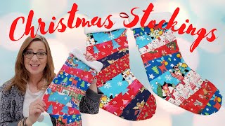 DIY Christmas Stockings from scrap fabric [upl. by Bannon]