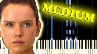 STAR WARS THE FORCE AWAKENS REYS THEME  Piano Tutorial [upl. by Jarred]