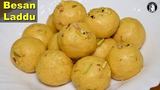 Besan Ke Ladoo Complete and Perfect Recipe  How to make Besan Laddu  Kitchen With Amna [upl. by Anitroc]