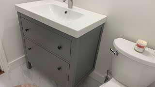 HOW TO install IKEA Hemnes  Odensvik  Dalskär bathroom vanity [upl. by Ebba]