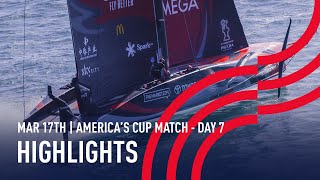 36th Americas Cup Day 7 Highlights [upl. by Claudie]