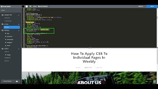 Weebly Tutorial How To Apply CSS To Individual Pages In Weebly [upl. by Eki]