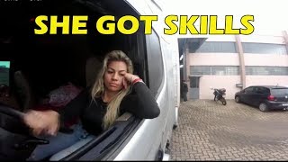 Amazing female truck driving [upl. by Diba]