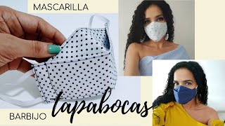 DIY Cómo hacer un Tapabocas  Cómo hacer Cubrebocas  Mascarilla 3D  Mascarilla de Tela  Barbijo [upl. by Isidro700]