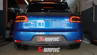 PORSCHE MACAN X AKRAPOVIC EXHAUST  CRAZY SOUND [upl. by Hilda]