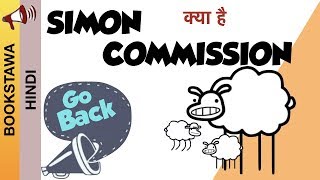 Simon Commission in Hindi  Nehru Report 1928  Class 10 [upl. by Halvaard]