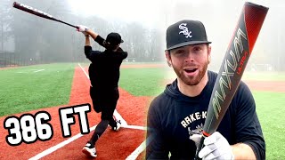 Hitting with the EASTON MAXUM ULTRA  2021 BBCOR Baseball Bat Review [upl. by Arelc]