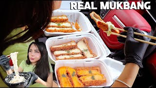 NEW REAL MUKBANG CHEESY MOZZARELLA BRICK KATSUYA CREAMY UDON NOODLES CHEESY CROQUETTE NO TALKING [upl. by Ybbil]