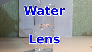 Water Lens  Very easy optics experiment [upl. by Etnomaj]