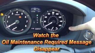 How to Reset Oil Maintenance Required Light Lexus ES350 [upl. by Bonneau]