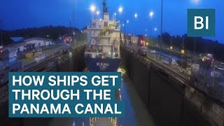 Timelapse Shows How Ships Get Through The Panama Canal [upl. by Eneri604]