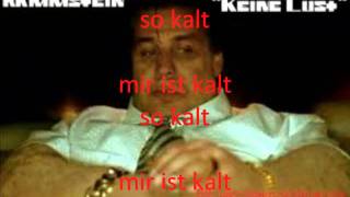 Rammstein Keine Lust Lyrics [upl. by Ahsahtan752]