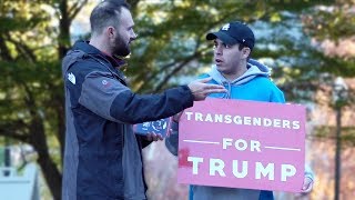 Transgenders For Trump Prank STUDENT GETS TRIGGERED [upl. by Hayifas75]