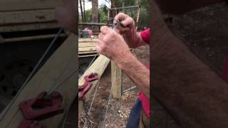 Bob The Fencer  Straining and tying off fence wire [upl. by Emmery]