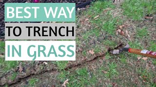 HOW TO TRENCH IN GRASS  Low Voltage Landscape Lighting [upl. by Sharron21]