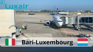 Flight Report BariLuxembourg Luxair 737800 Economy Class [upl. by Nirb]