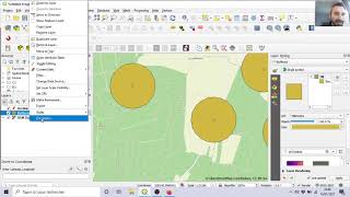 10Buffers on QGIS how to make buffer zone around point line polygon vector [upl. by Nathanoj]