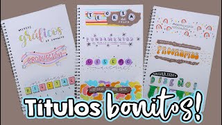 TÍTULOS BONITOS aesthetic SIN LETTERING ✄ Barbs Arenas Art [upl. by Eudoxia]