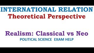 INTERNATIONAL RELATION REALISM CLASSICAL VS NEO [upl. by Dayiz]