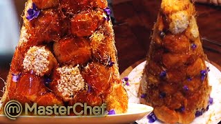 Croquembouche Pressure Test  MasterChef Australia [upl. by Ahsiuqel]