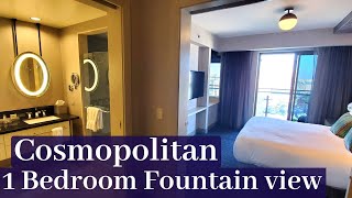 Cosmopolitan Las Vegas  Terrace One Bedroom  Fountain View [upl. by Llennahc]