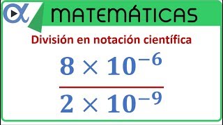 División en notación científica ejemplo 4 [upl. by Alaunnoif393]