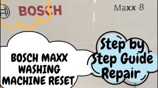 Bosch Maxx Reset [upl. by Ahsatsan]