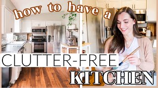 HOW TO HAVE A CLUTTERFREE KITCHEN Minimalist Kitchen Tour Messy To Minimal Mom clutterfreejanuary [upl. by Pip501]