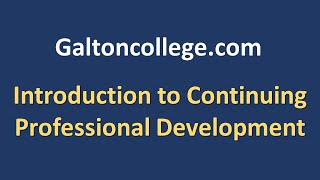 Introduction to Continuing Professional Development [upl. by Aneev]