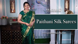 Paithani Silk Sarees  Prashanti  30 Jan 2024 [upl. by Adnical]