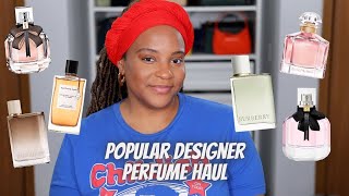 POPULAR DESIGNER PERFUME HAUL FT YSL MON PARIS BURBERRY HER MON GUERLAIN  LAVISHLY CHI CHI [upl. by Tammy529]