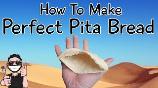 Perfect Pita Bread With Pockets  Recipe  How To Make  VEGAN [upl. by Hsur856]