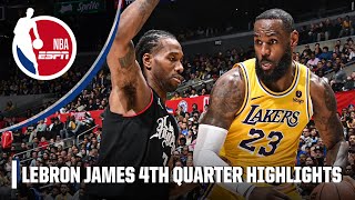 LEBRON 4TH QUARTER TAKEOVER 💪 Lakers rally from 19 down to beat Clippers  NBA on ESPN [upl. by Venus]