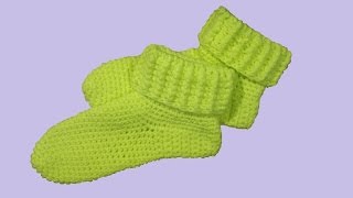 Calze alluncinetto slippers velocissime   crochet socks  calcetines en crochet [upl. by Haynes]