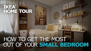 Small Bedroom Storage Solutions  IKEA Home Tour [upl. by Aizirk775]