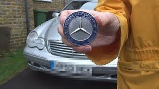 Mercedes swap star bonnet emblem for flat badge  C class W203 [upl. by Fifine]