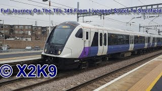 TFL Rail From Liverpool Street To Shenfield via Stratford [upl. by Zug590]