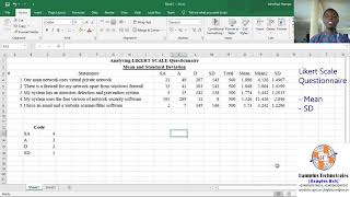 Likert Scale Analysis  Mean and Standard Deviation [upl. by Idnat]