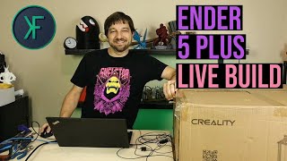 Ender 5 Plus 3D Printer Live Build 20200809 [upl. by Portie]